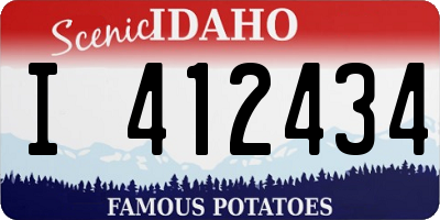 ID license plate I412434