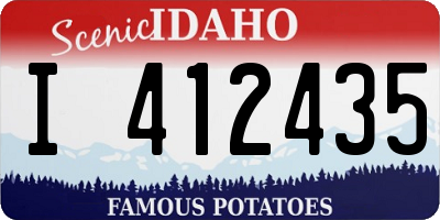 ID license plate I412435