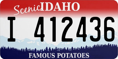 ID license plate I412436