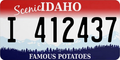 ID license plate I412437
