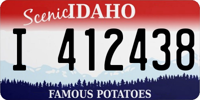 ID license plate I412438