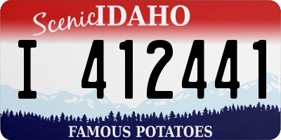 ID license plate I412441