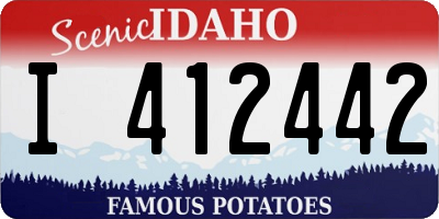 ID license plate I412442