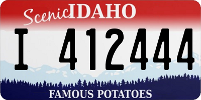 ID license plate I412444