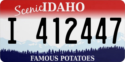 ID license plate I412447