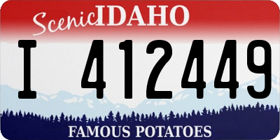 ID license plate I412449