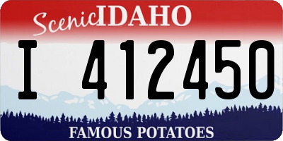 ID license plate I412450