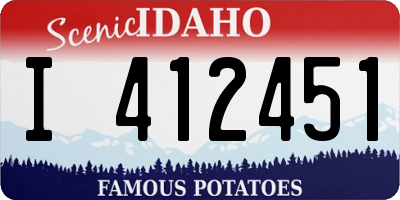 ID license plate I412451