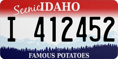 ID license plate I412452