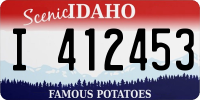 ID license plate I412453