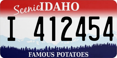 ID license plate I412454