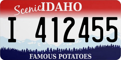 ID license plate I412455