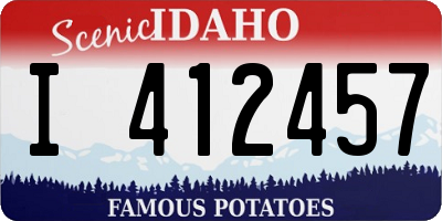 ID license plate I412457