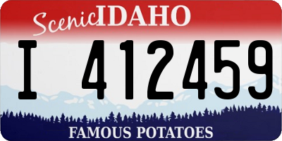 ID license plate I412459