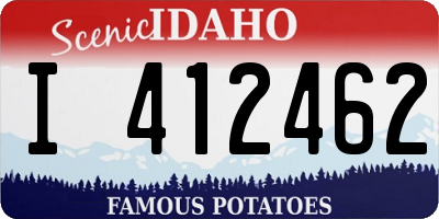 ID license plate I412462