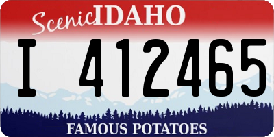 ID license plate I412465