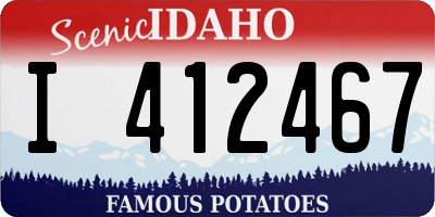 ID license plate I412467