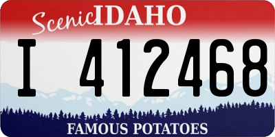 ID license plate I412468