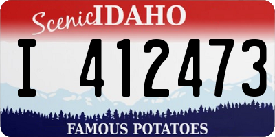 ID license plate I412473