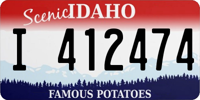 ID license plate I412474