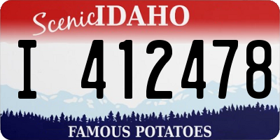 ID license plate I412478