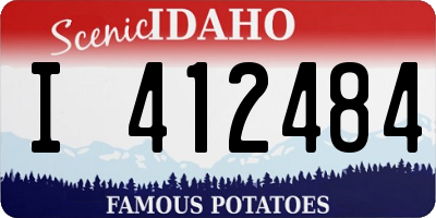 ID license plate I412484