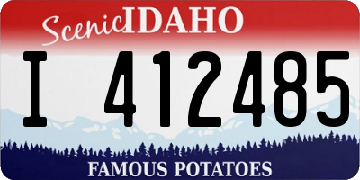 ID license plate I412485