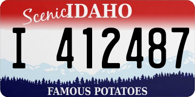 ID license plate I412487