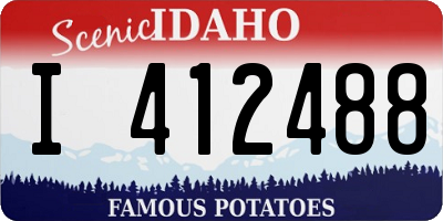 ID license plate I412488