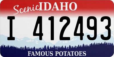 ID license plate I412493