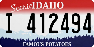 ID license plate I412494
