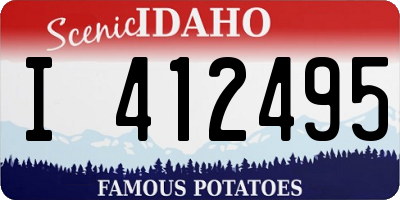 ID license plate I412495