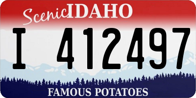 ID license plate I412497