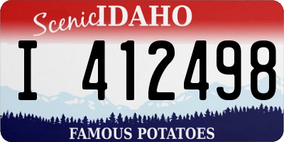 ID license plate I412498