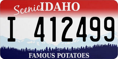 ID license plate I412499