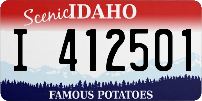 ID license plate I412501