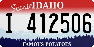 ID license plate I412506