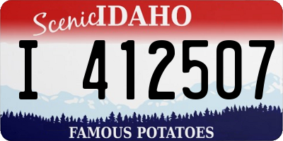 ID license plate I412507