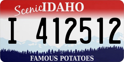 ID license plate I412512