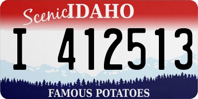 ID license plate I412513
