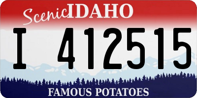 ID license plate I412515