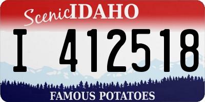 ID license plate I412518