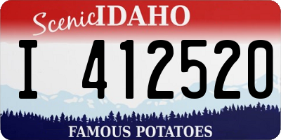 ID license plate I412520