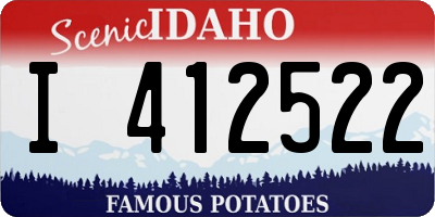 ID license plate I412522