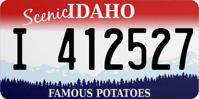 ID license plate I412527