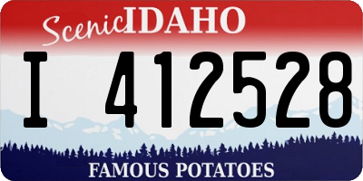 ID license plate I412528