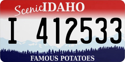 ID license plate I412533