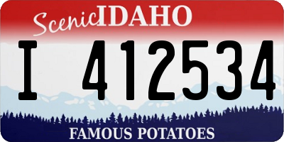ID license plate I412534