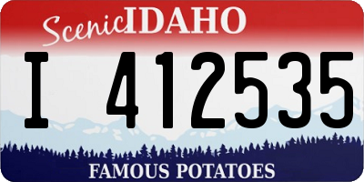 ID license plate I412535