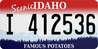 ID license plate I412536